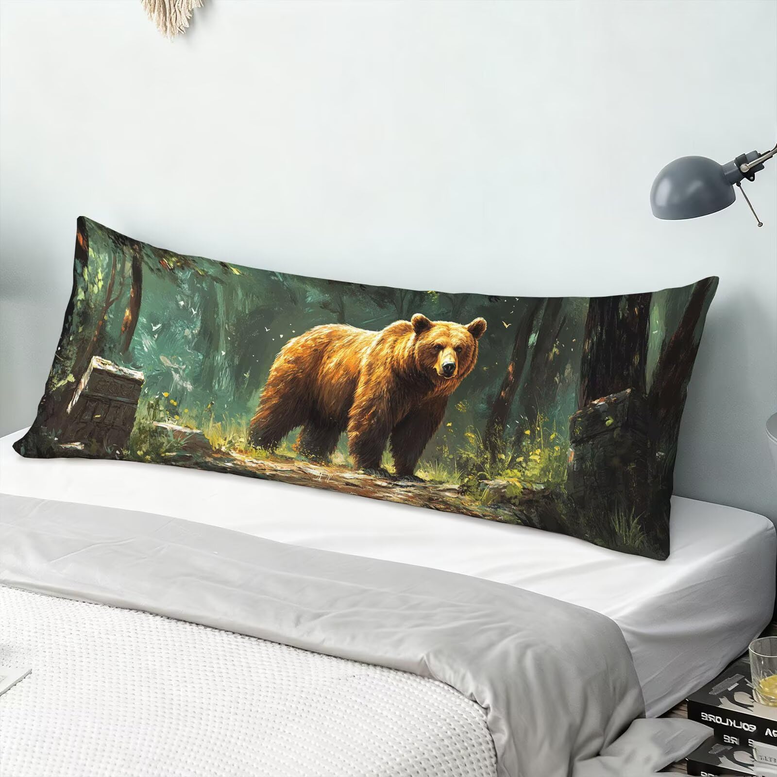 U00-112 poszewki na poduszki w kolorze pomarańczowym, 60 x 180 cm, miękkie, aksamitne, prostokątne, dekoracyjne poszewki na poduszki, dwustronny nadruk, ukryty zamek błyskawiczny, na sofę