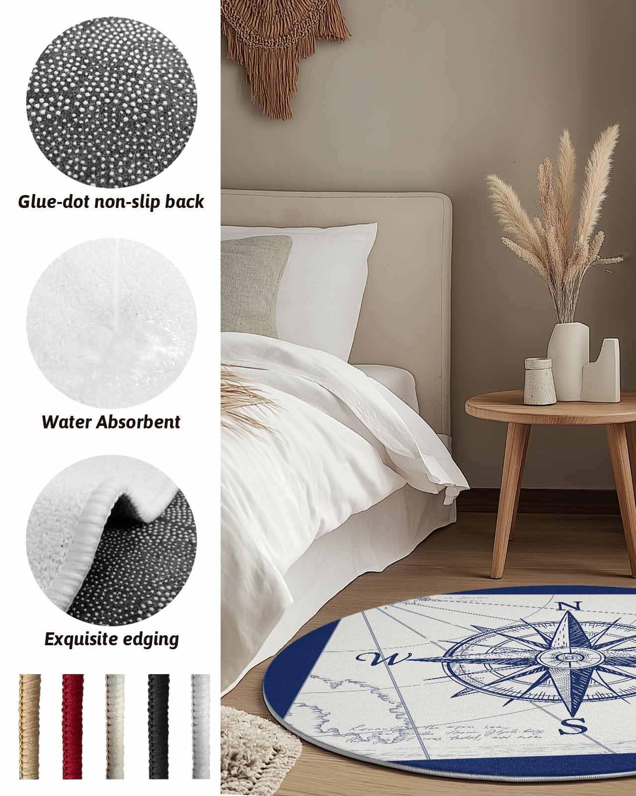 ラグ WIND AND SEA (round) MAT BLACK wind and sea round mat black ラグ 【公式通販】