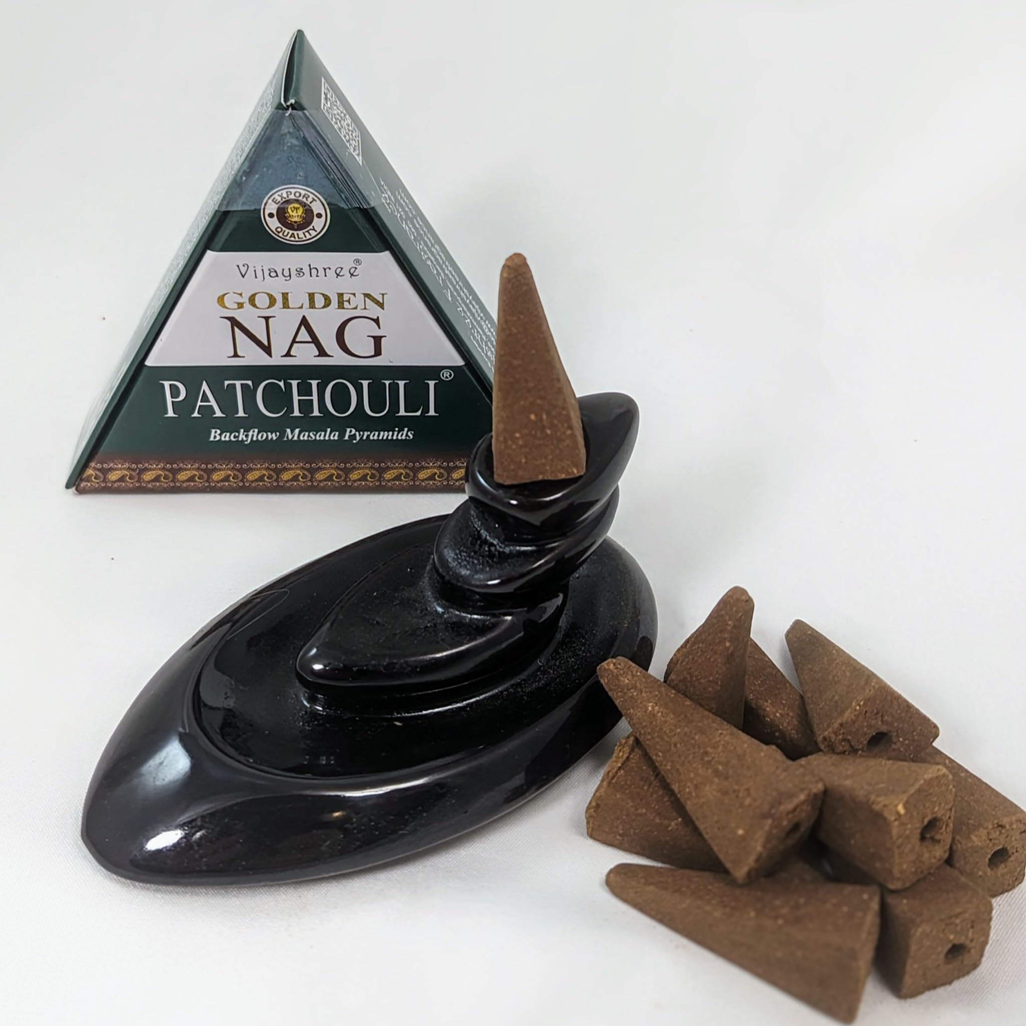Jumbo Golden Nag - Back Flow Incense Cones (1, Patchouli)