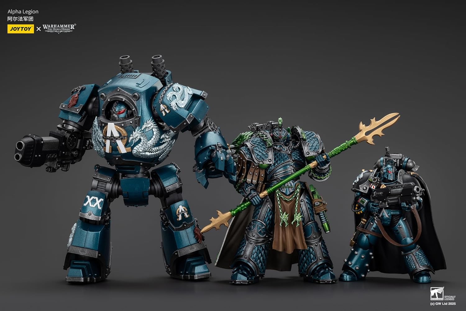 JOYTOY Warhammer 40k 1/18 Action Figure Alpha Legion Set of 3 Figures Collectible Gifts,Toys for Kids 15+ and Adults