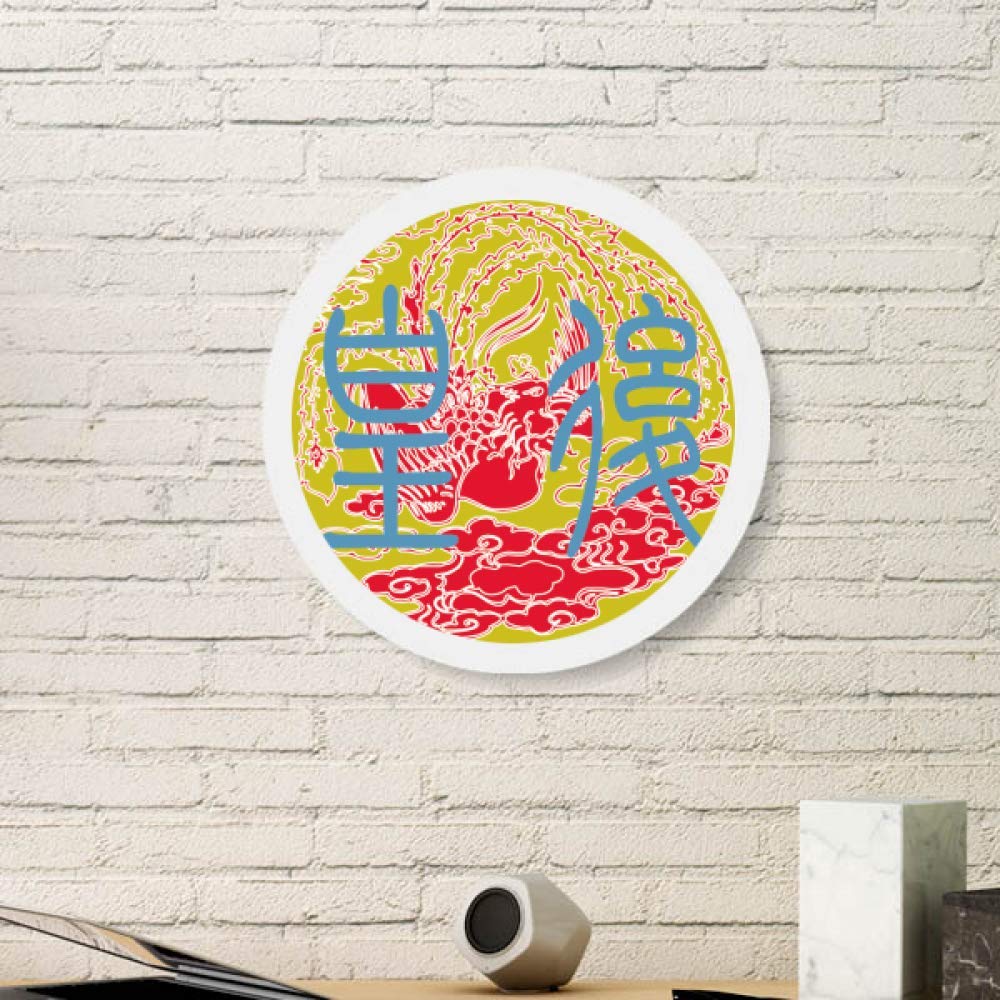 China Ancient Empress Phoenix Pattern Round White Wall Picture Frame Wooden Home Decor