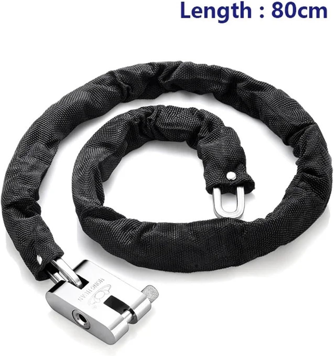 Chain Lock for Bike Motorcycle Car with Black Cloth Cover Hardware MMS427 1Pcs(80cm)
