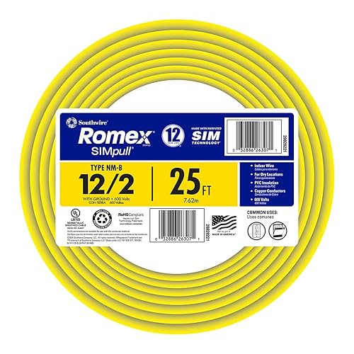 Vista 2 de Southwire Romex SIMpull 25 ft. 12/2 Solid CU NM-B W/G Wire, 28828221