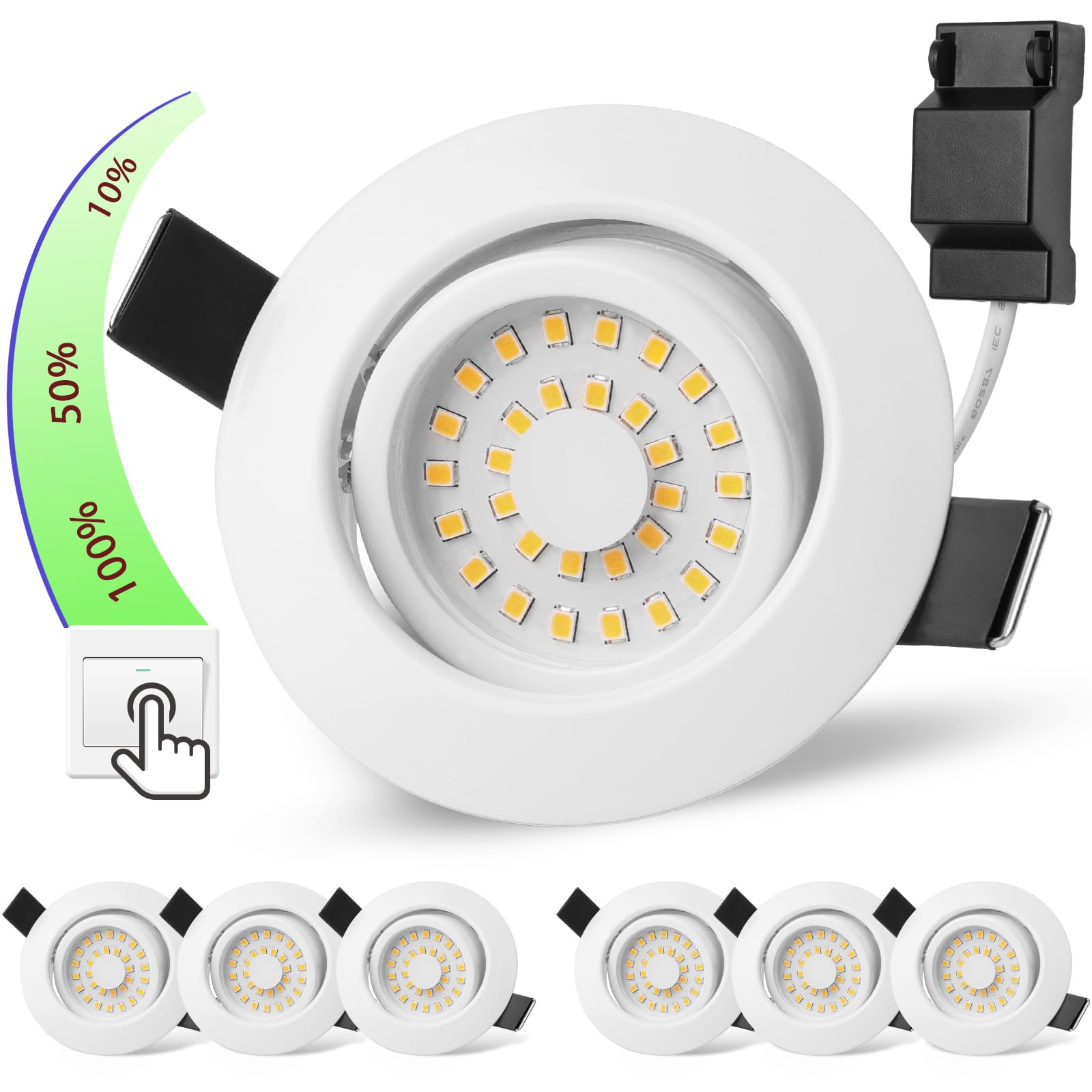 Spot LED encastrable pour plafond 5W Blanc Neutre 425lm transformateur intégré | Leroy Merlin Spot LED encastrable pour plafond 5W Blanc Neutre 425lm transformateur intégré | Leroy Merlin