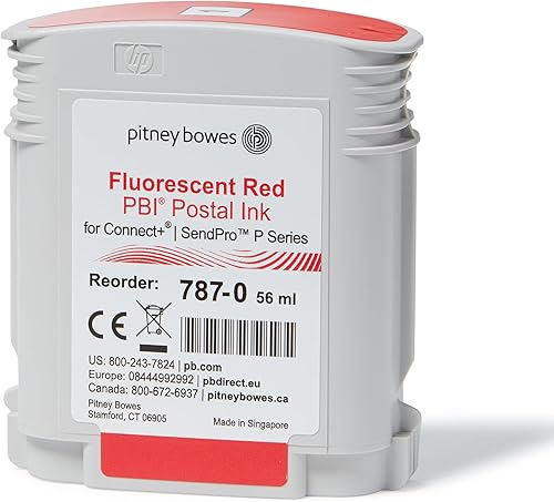 Miniatura 3 de Pitney Bowes 787-0 Cartucho de tinta estándar para sistemas de correo SendPro serie P/Connect+, tinta roja, 1.9 fl oz