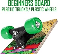 Vista 5 de Rude Boyz - Patineta de madera gráfica para niños (17 pulgadas)