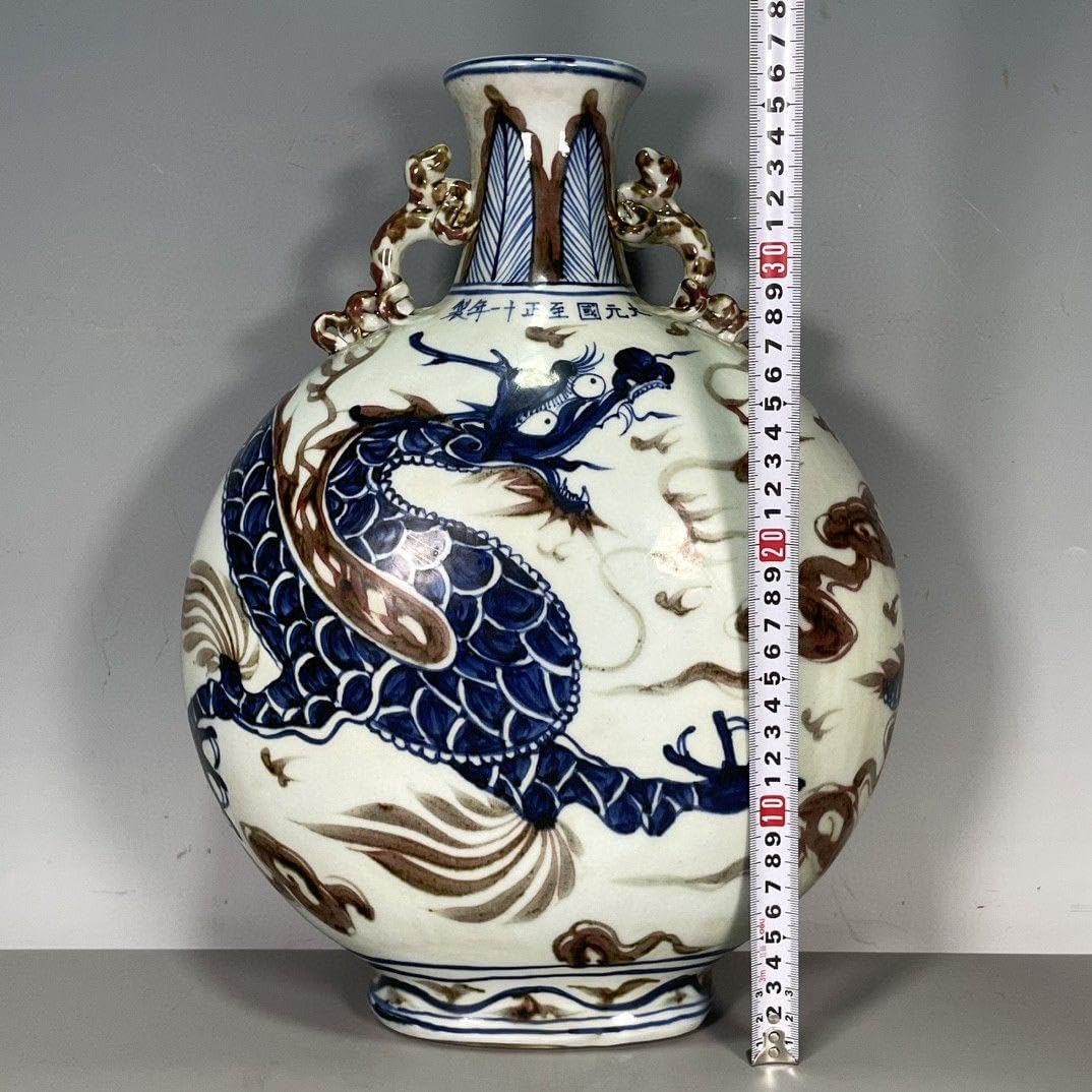 花卉図紋回転心瓶 装飾品 花瓶 景徳鎮 陶磁器 工芸品 美術品