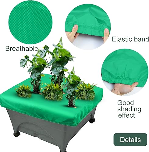 Miniatura 9 de Mofuiry Cubierta de mantillo para cama de jardín elevada, 2 x 4 pies, color negro, cubierta de repuesto para maceta con elástico para jardineras de