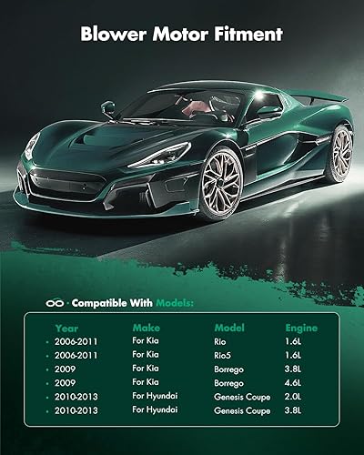 Vista 784 de SCITOO 700188 Reemplazo del motor del ventilador HVAC con jaula de ventilador para Toyota Tacoma 2005-2015, reemplazo OE - 87103-04043, 87103-04044