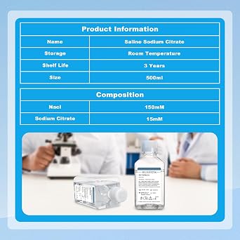 SSC Buffer, Saline Sodium Citrate Buffer for Lab, 1X, pH7.0, 500ml/Bottle