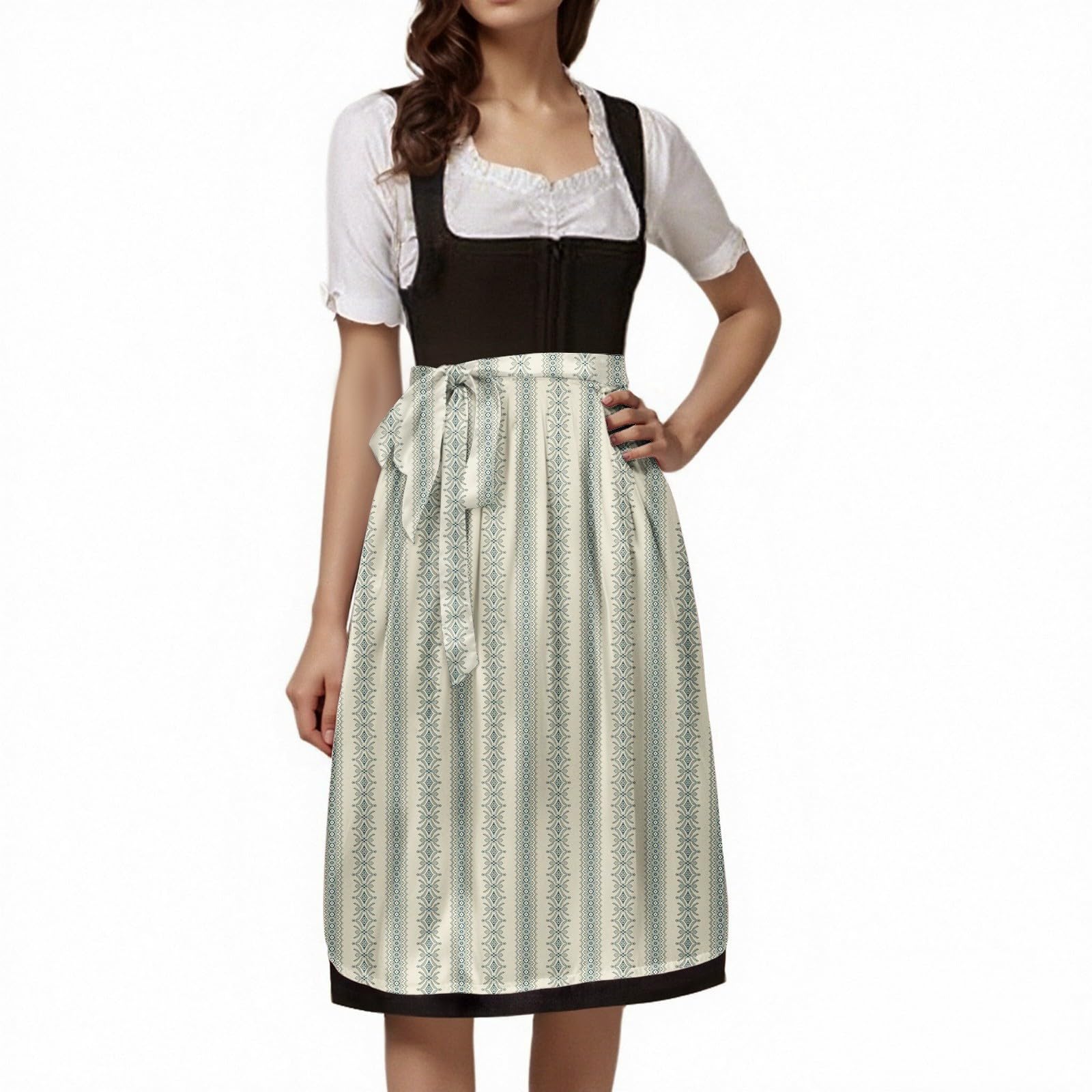 Dirndl Schürze Trachtenschürze - Jacquard Stoff Mit Schleife