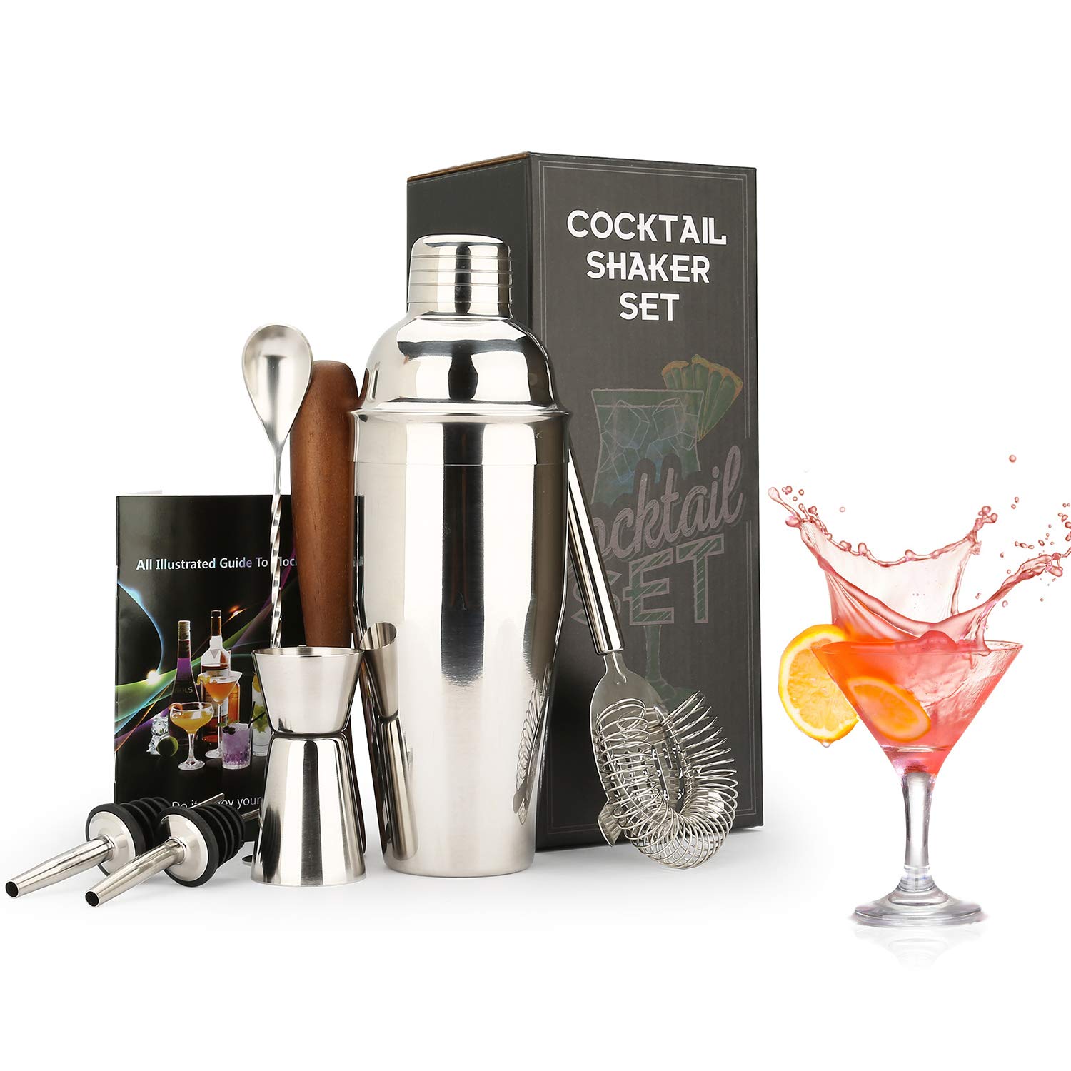 Buy Cocktail Shaker Set 7Piece Bartender Kit Stainless Steel Bar