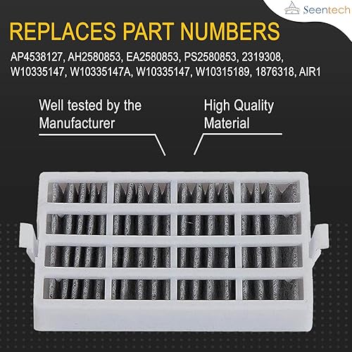 Miniatura 3 de Lifetime W10311524 - Filtro de aire para refrigerador de Seentech - Compatible con Whirlpool, refrigeradores Kenmore - Reemplaza AIR1, 2319308,