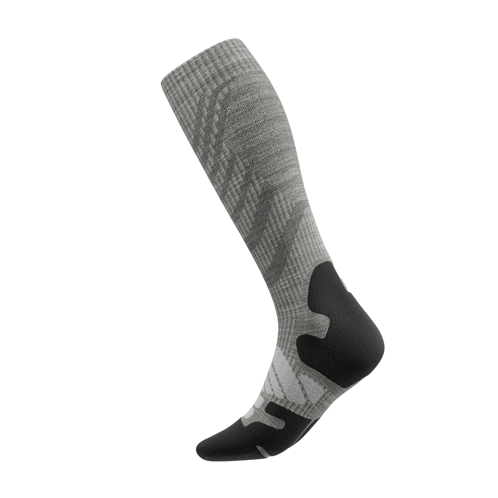BAUERFEIND Calzini da trekking Outdoor Performance Mid Cut Socks, per attività all'aria aperta, come trekking, hiking, 1 paio di calzini sportivi in lana (merino), grigio pietra, 39-42