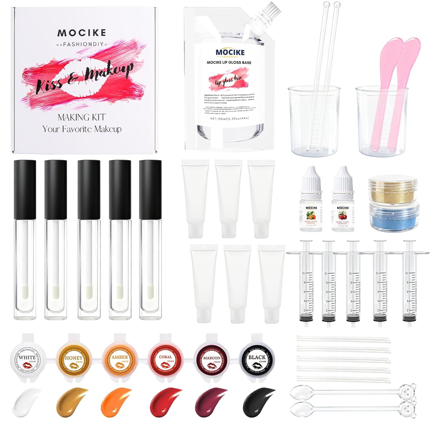 DIY lip gloss making kit for Girl Gifts - 73PCS DIY Lip Gloss kit Make Your Own Lip DIY Gloss