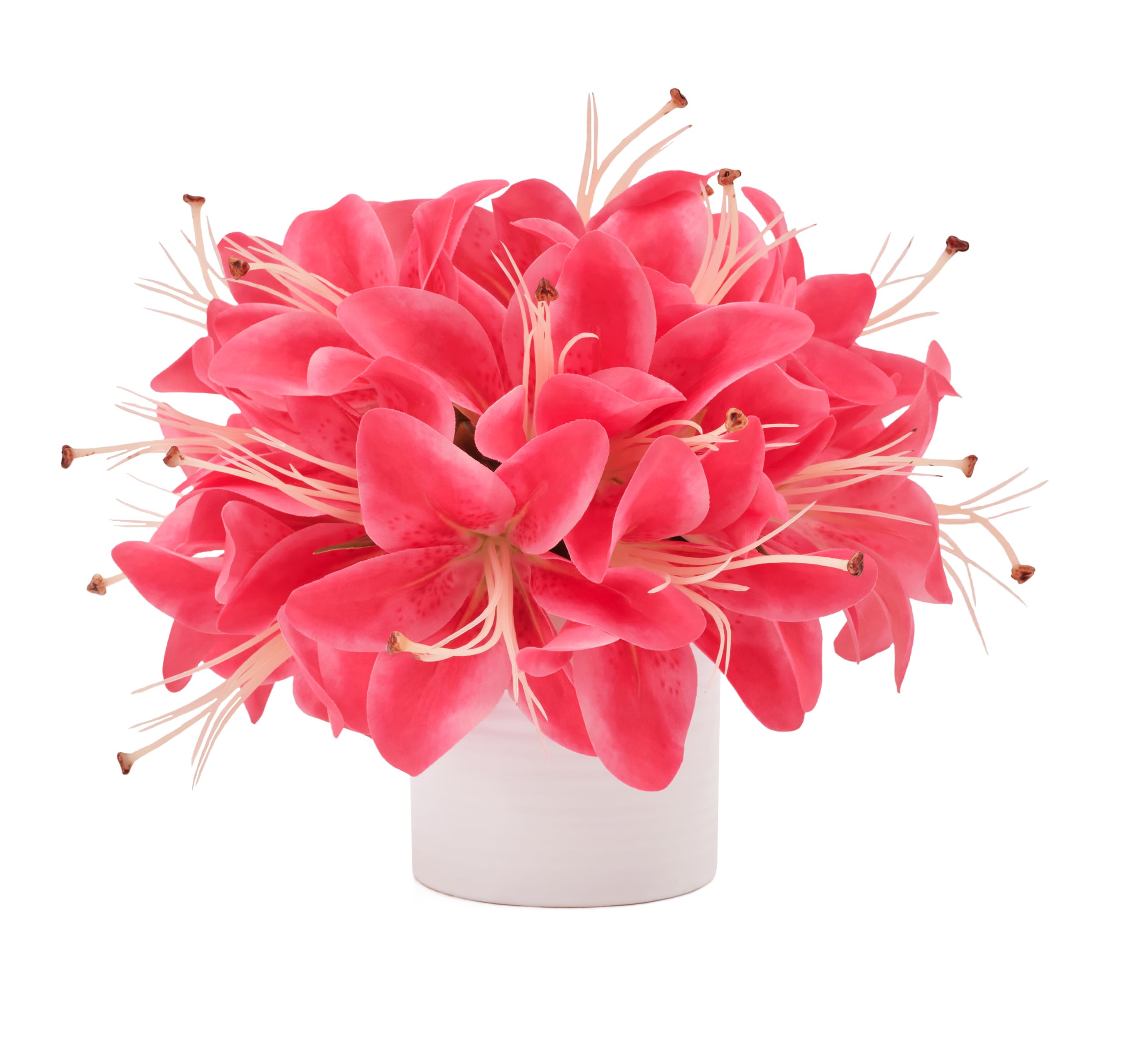 WELL KNOWN Artificial Flowers in White Vase