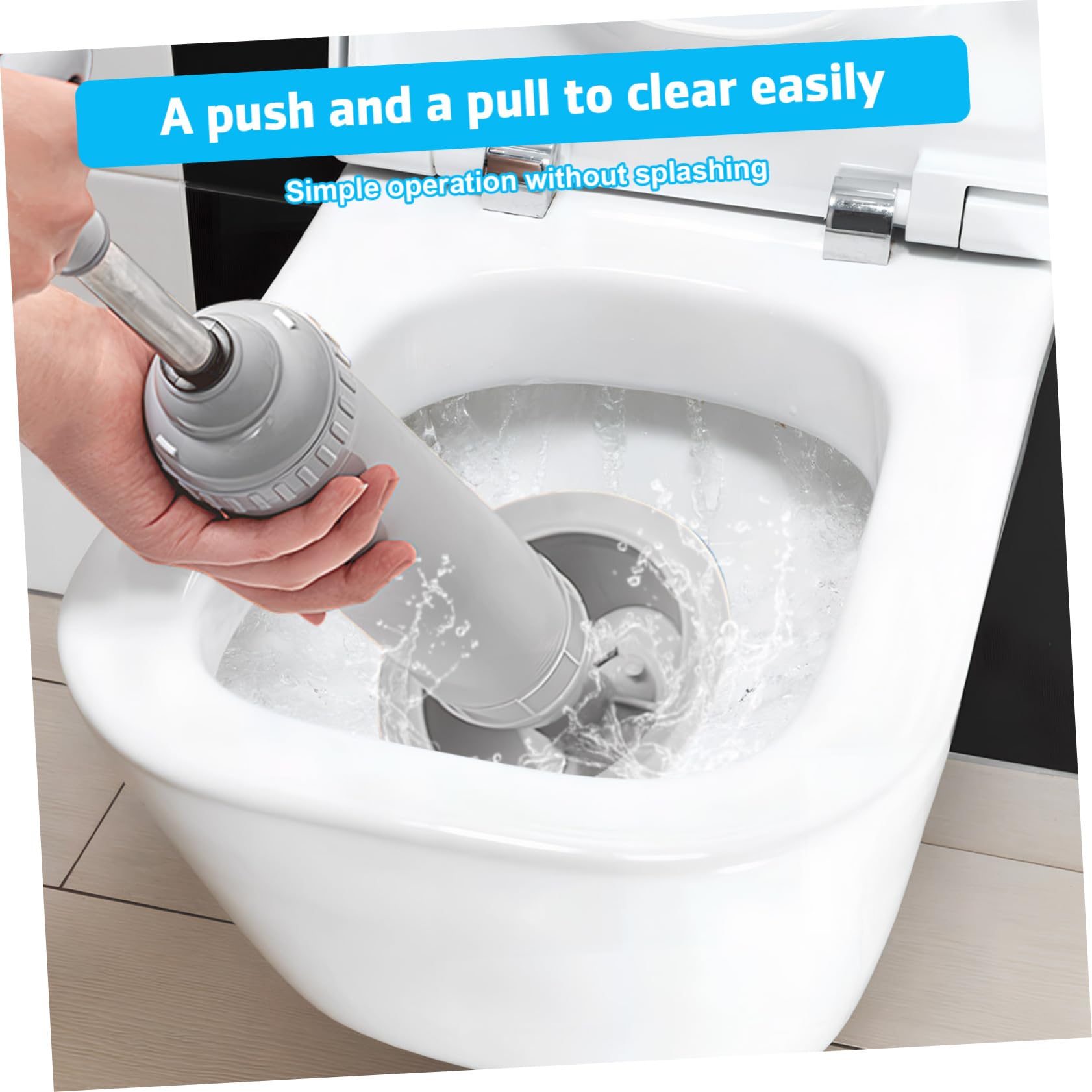 OSALADI Sturalavandini per WC ad Alta Pressione, Pompa a Vuoto Testa Curva, in Acciaio Inox e Pp, per Bagno e Cucina