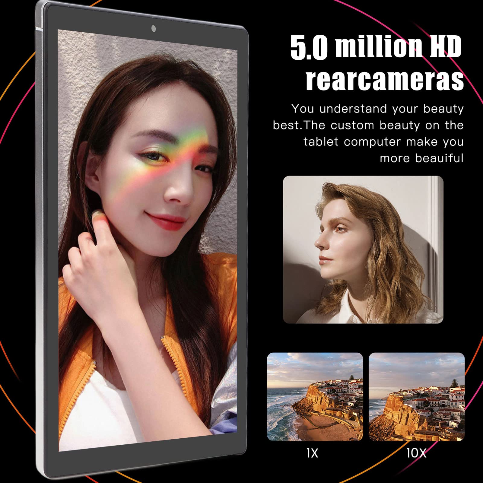 10,1-calowy srebrny tablet, ośmiordzeniowy procesor 1,5 GHz, 6 GB RAM 128 GB ROM Ekran dotykowy IPS 1960 X 1200, podwójny aparat 5M 13M, bateria 5800 mAh, obsługa wielu języków(EU)