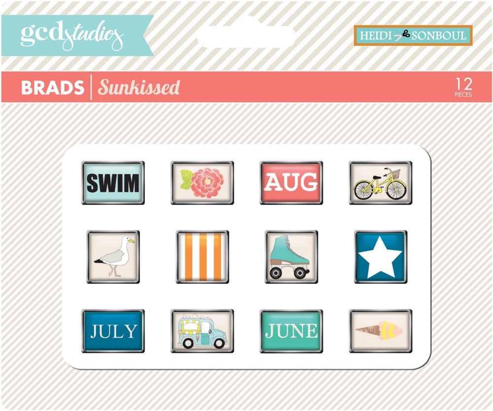 Gcd StudiosSunkissed by Heidi Sonboul Brads for Paper Crafting