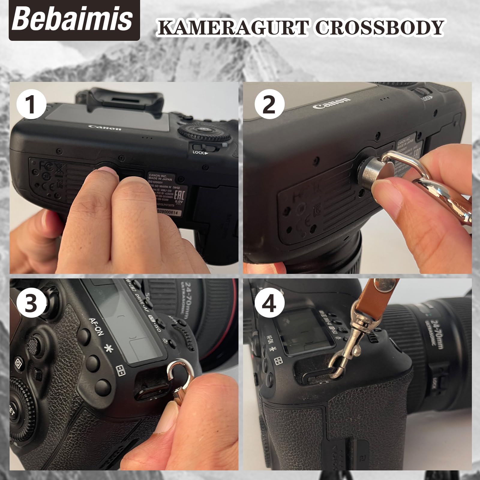 Kameragurt aus Leder für eine Kamera, Schultergurt für eine Kamera, Kameragurte für Fotografen,Doppelschultergurt aus Vollnarbenleder，doppelte Kamera-Ausrüstung für DSLR/SLR-Gurt