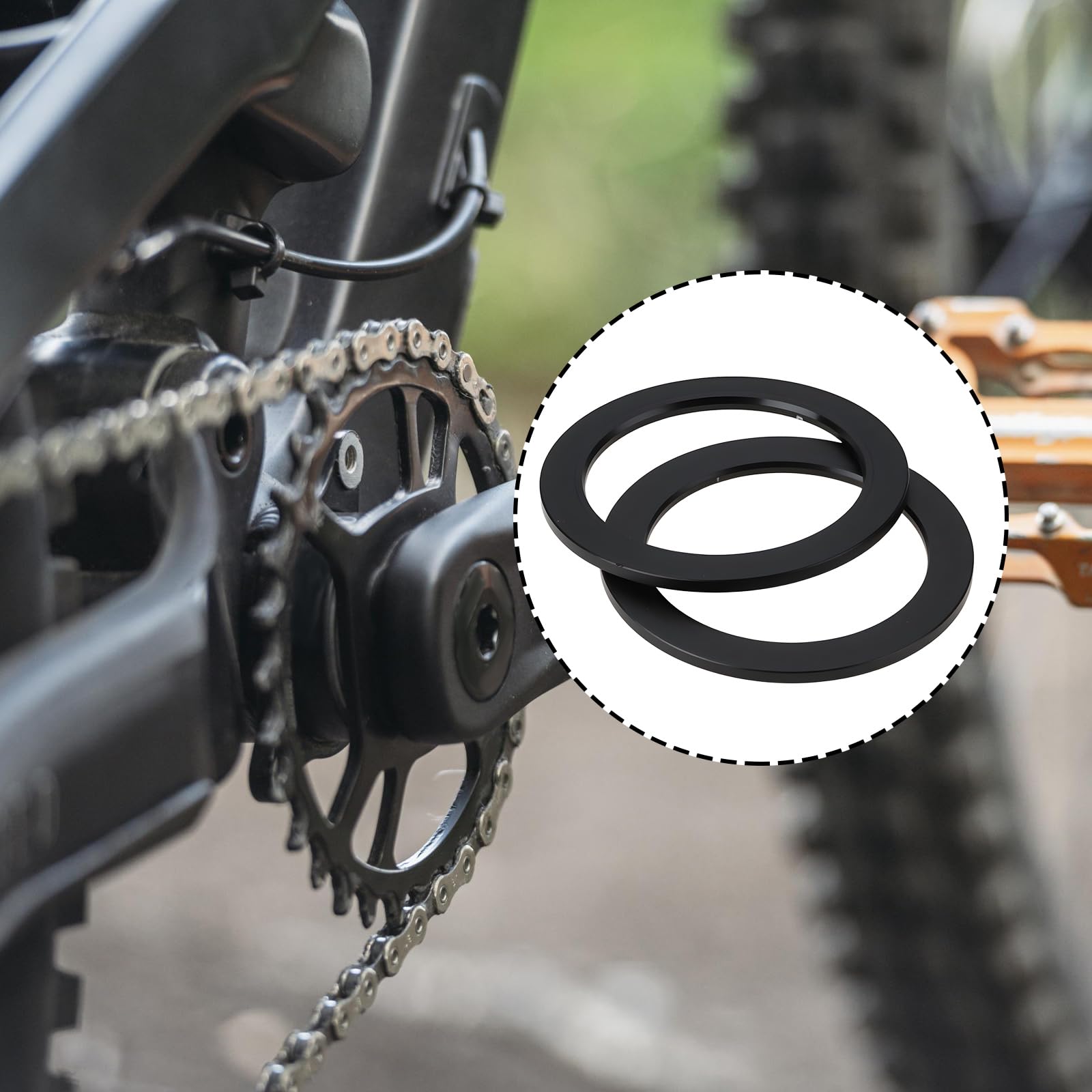 4 Arandelas de Aleación de Aluminio para Eje de Pedalier de Bicicleta 24 X 32 Mm Compatible con Shimano BB86 91 92 52