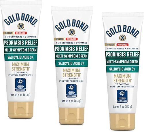 Gold Bond Crema de alivio para varios síntomas de psoriasis 4 oz paquete de de 3 3 3