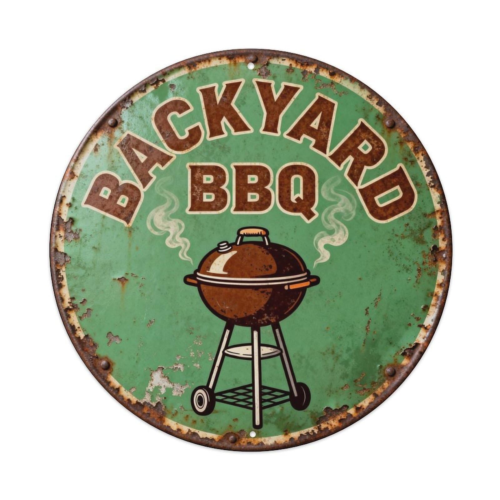 Backyard Bbq Metal Tin Sign Plaque