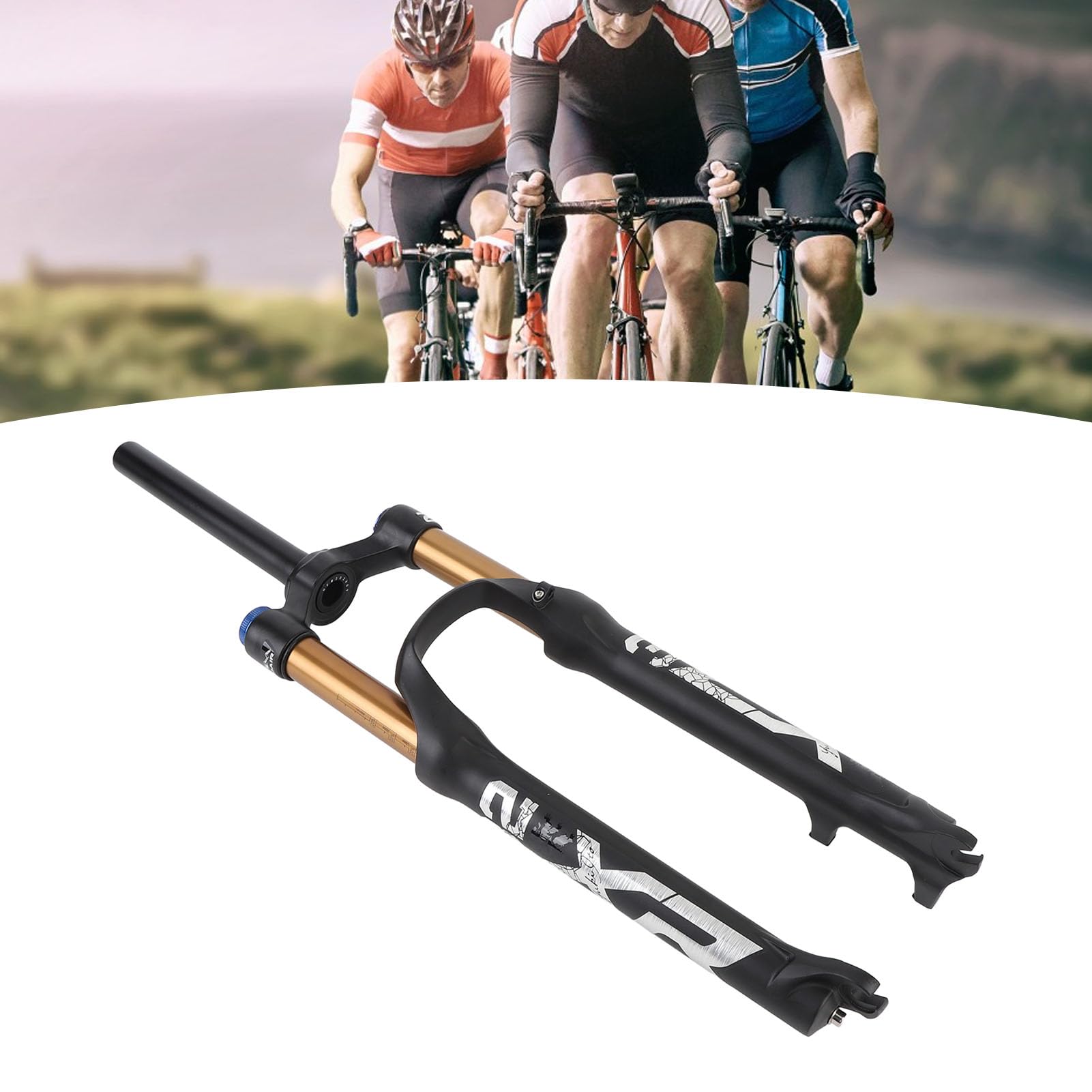 Emoshayoga Horquilla de Suspensión de Choque de Viaje de 120 Mm de Alto Rendimiento sin Ruido para Scooters Eléctricos Aleación de Aluminio (asnash)