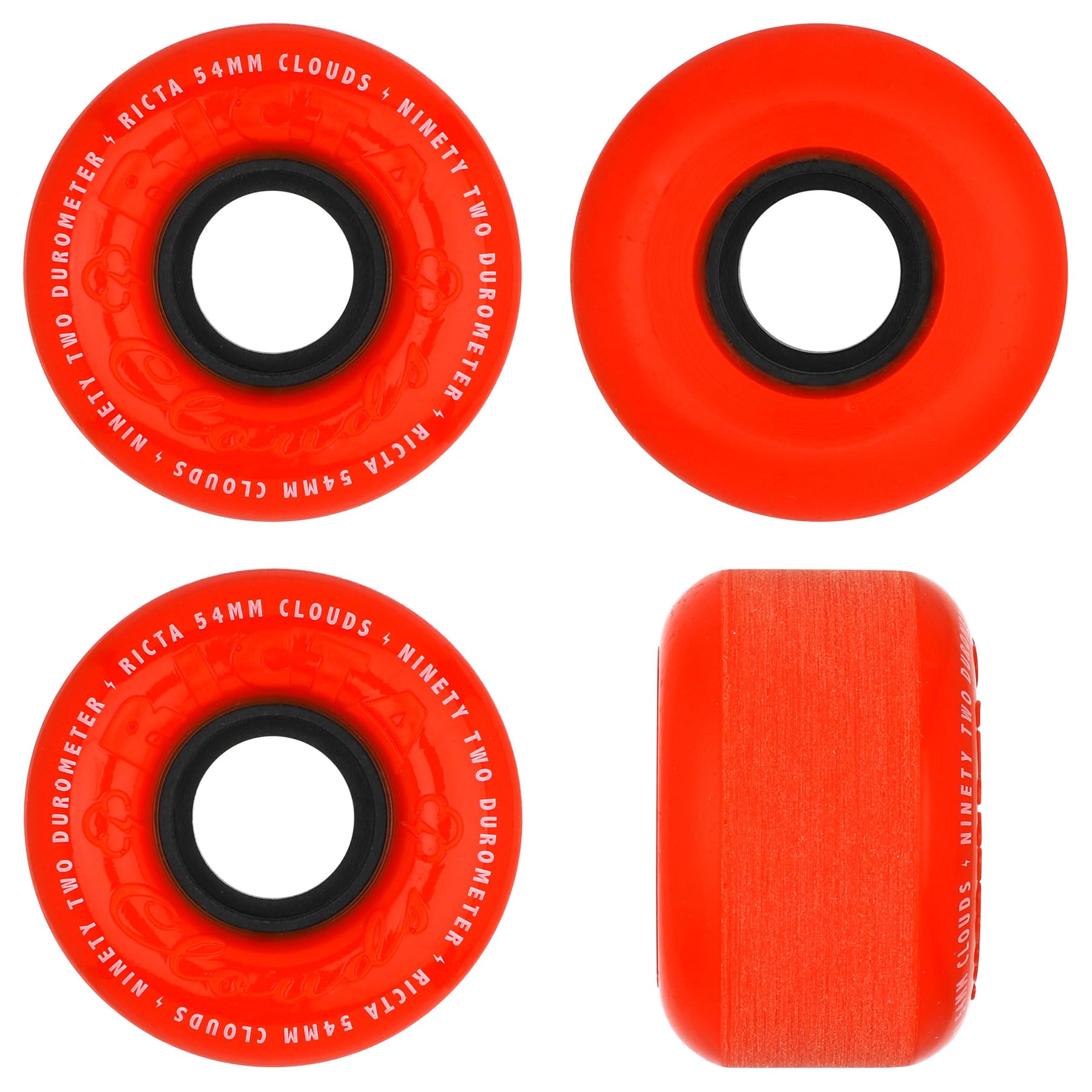Amazon.co.jp: Ricta 54mm Clouds Red Orange 92a スケートボード 
