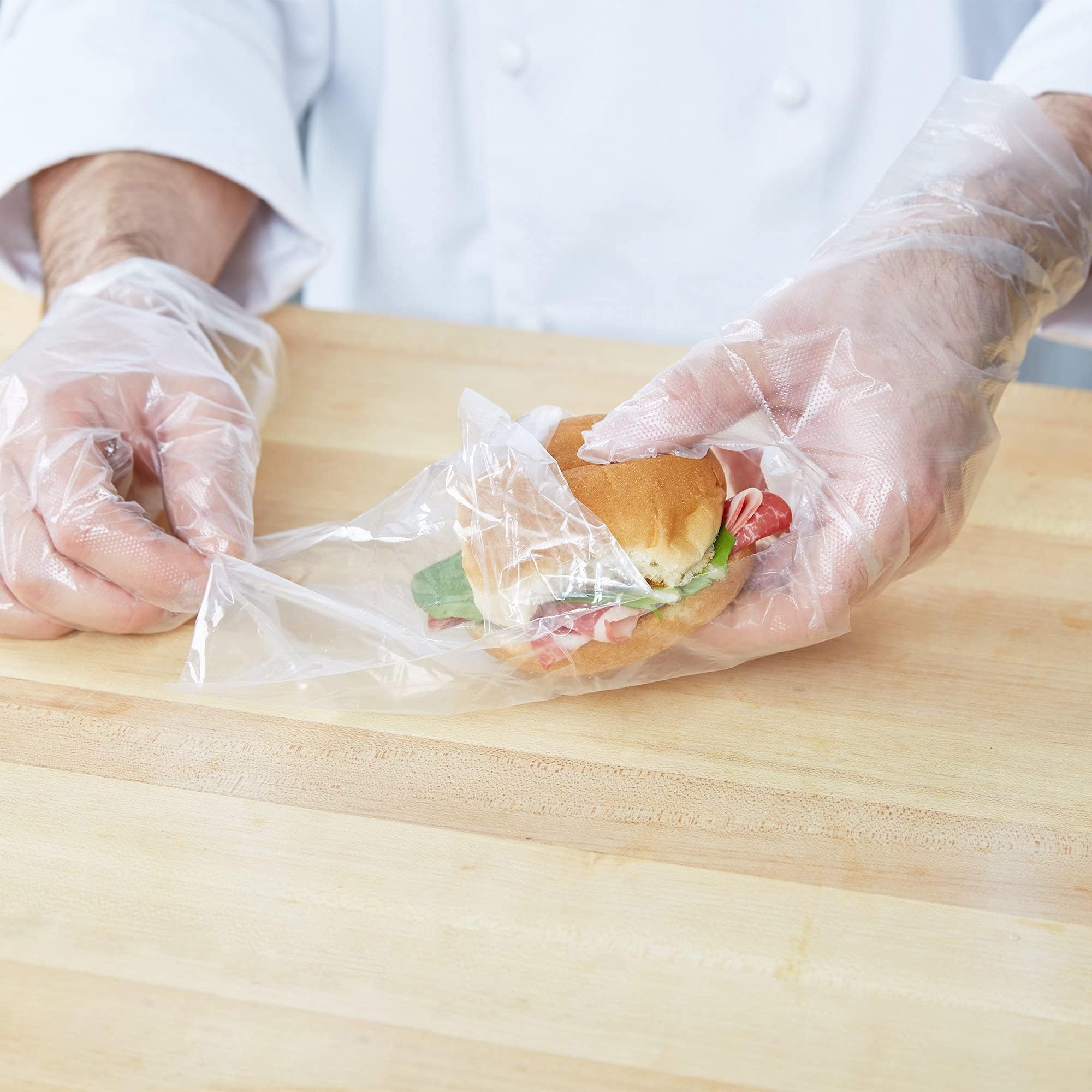 APQ - Sacchetti per sandwich in plastica con coperchio ribaltabile e labbra, 17,1 x 17,1 cm, confezione da 2000 sacchetti trasparenti per sandwich, spessore 0,6 mm, in polietilene, resistenti