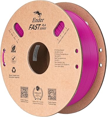 18 – Creality High Speed PLA Filament 1.75mm, 3D Printer Filament for 300mm/s 3D Printing, Rapid PLA Dimensional Accuracy +/- 0.02 mm 1Kg Cardboa…