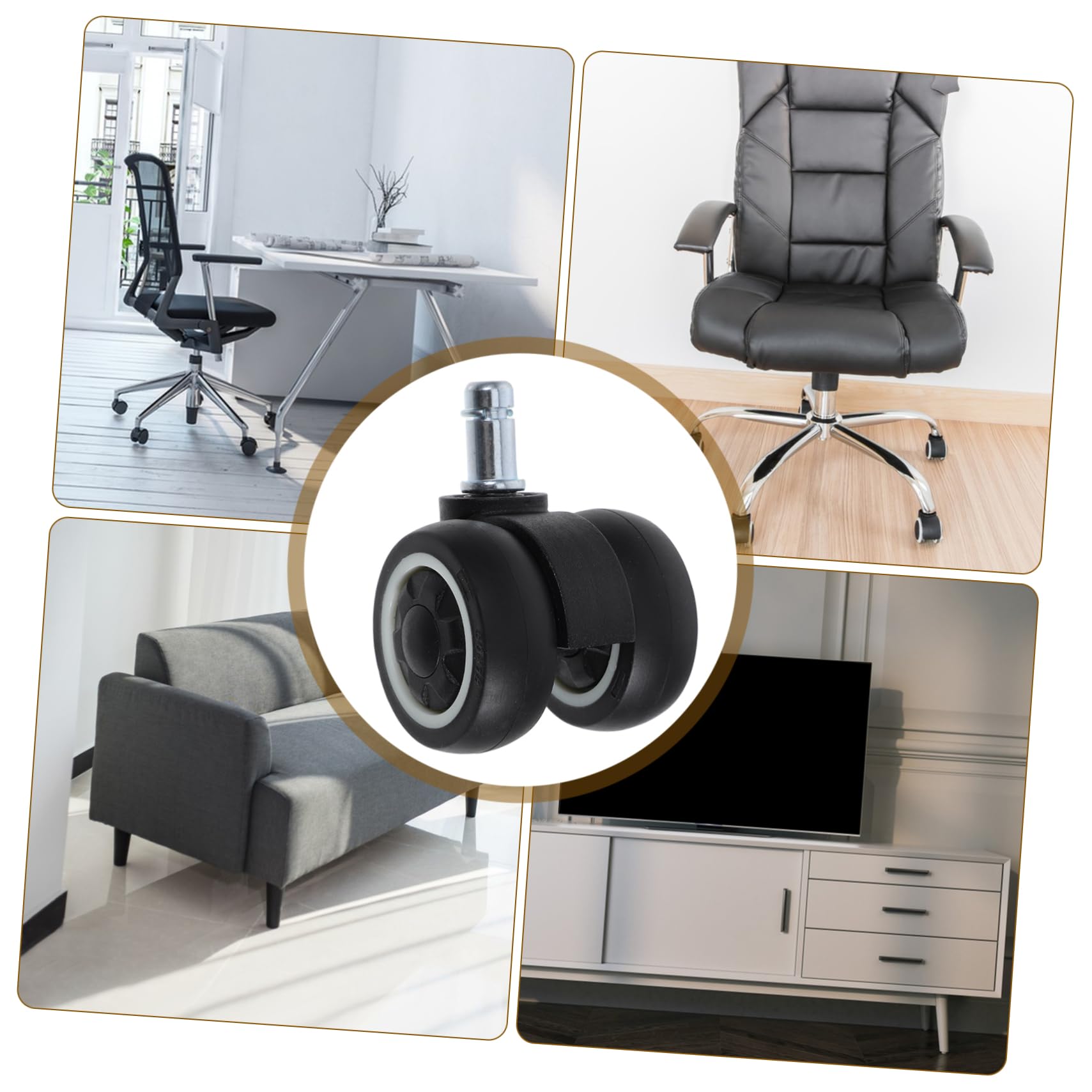 Ruedas Giratorias para Silla de Oficina, 2 Pulgadas, 5 Piezas