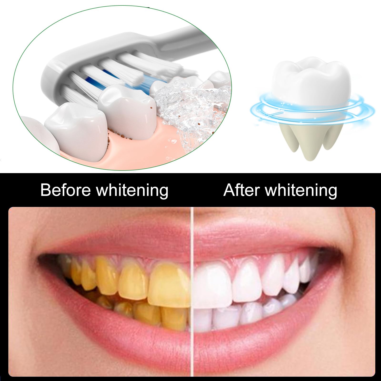 Pasta de dientes de carbón activado para blanquear los dientes, elimina las manchas de café y tabaco, limpieza profunda, fortalece el esmalte, promueve la salud bucal y un aliento fresco de larga