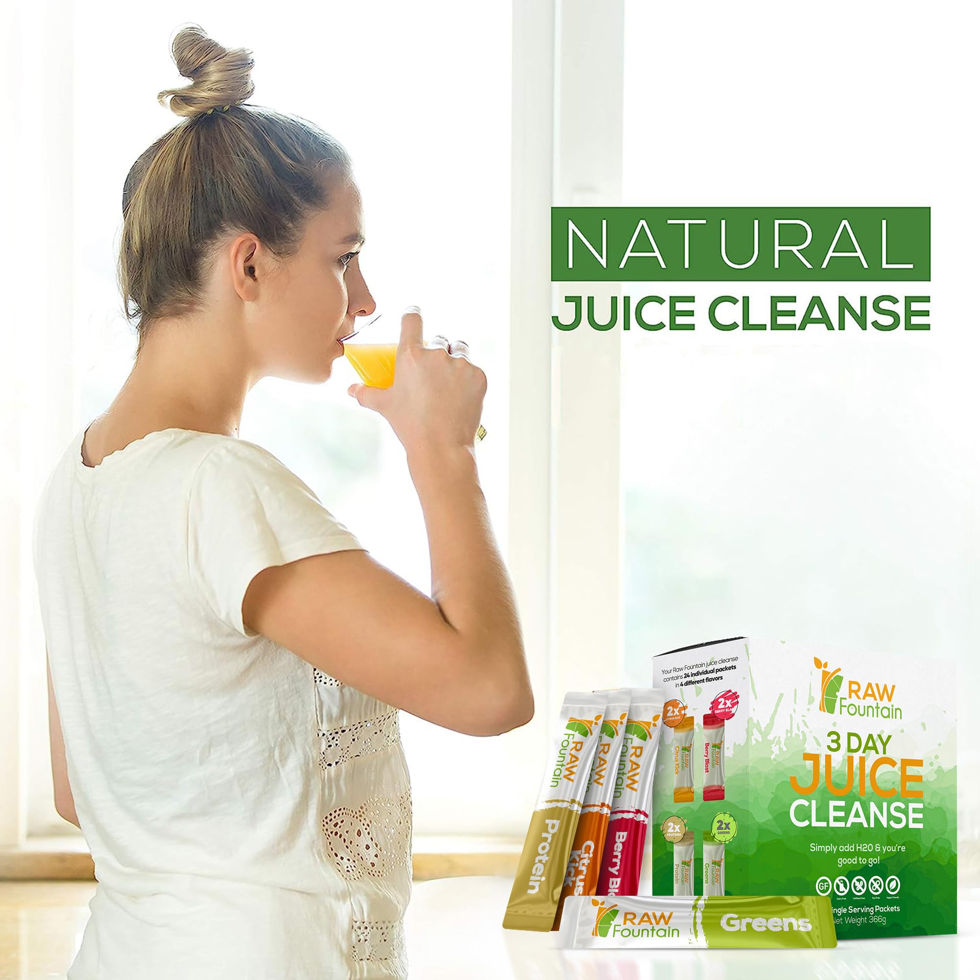 Raw Fountain 3 Day Juice Cleanse - 24 Powder Packets — Amazon image 4