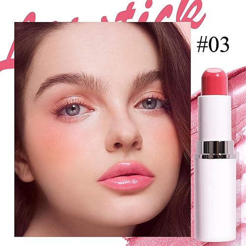 Miniatura 2 de Erinde Bálsamo labial tintado + lápiz labial de terciopelo, color de labios cremoso hidratante, acabado brillante natural, ligero y duradero,