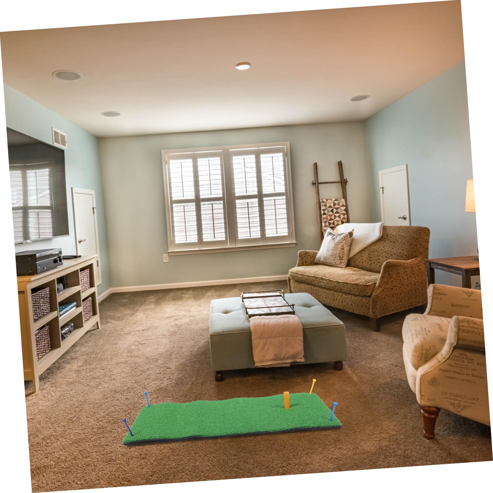 BIUDECO Golf Turf Swing Mat Professional Hitting Pad Indoor Golf Mat 30x60cm Easy to Clean Practice Tool