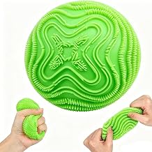 1 PCS Fuzz Ball, Soft Squishy Ball with Gentle Texture, Portable Hand Engagement Item for Desk Use, Green Floral Design Unit
