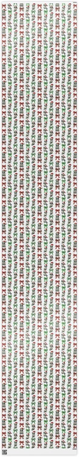 Racoon Wrapping Papers, 3x sizes, Christmas Racoon Wrapping Paper Roll, Coquette Racoon Wrapping Paper Roll image 2