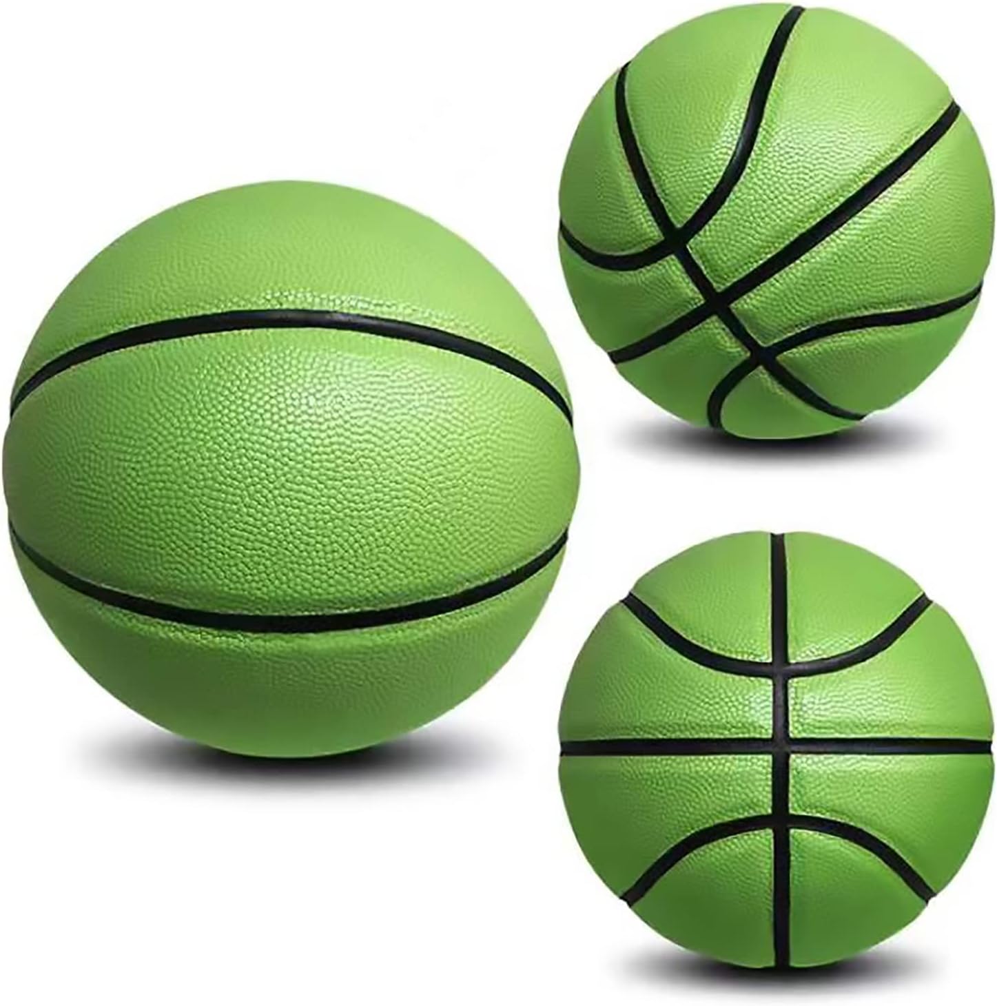 MINDCOLLISION Size 4,5,6 Women's Basketball, Moisture Absorbing PU Surface, Soft and Wear-Resistant, Good Grip, Multiple Colors, Suitable for Indoor and Outdoor Use,Green,No. 4