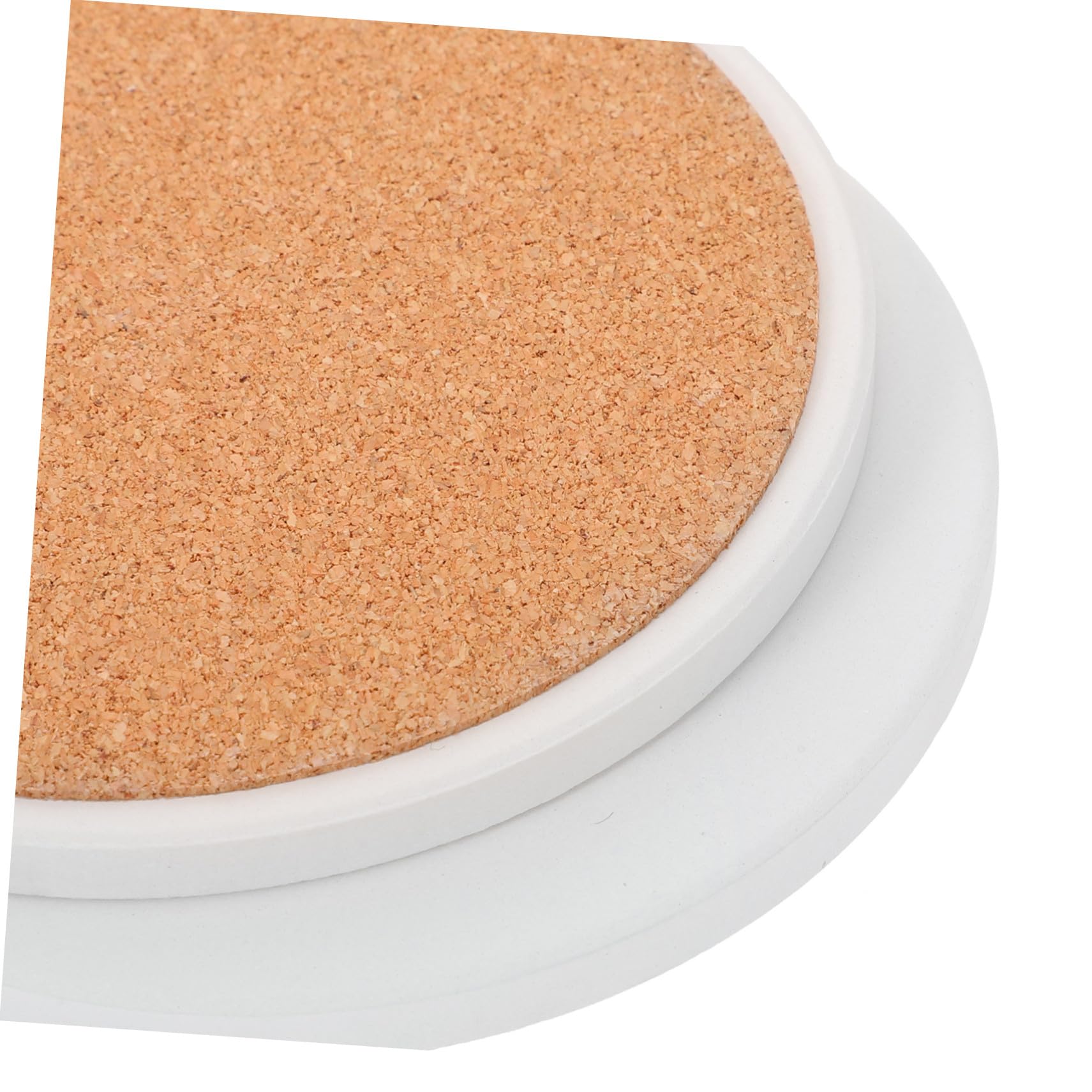 ABOOFAN 12pièces sous-Verres Céramique Vierges à Sublimation Ronds Et Blancs avec Support Liège pour Transfert Thermique Loisirs Créatifs Et Décoration