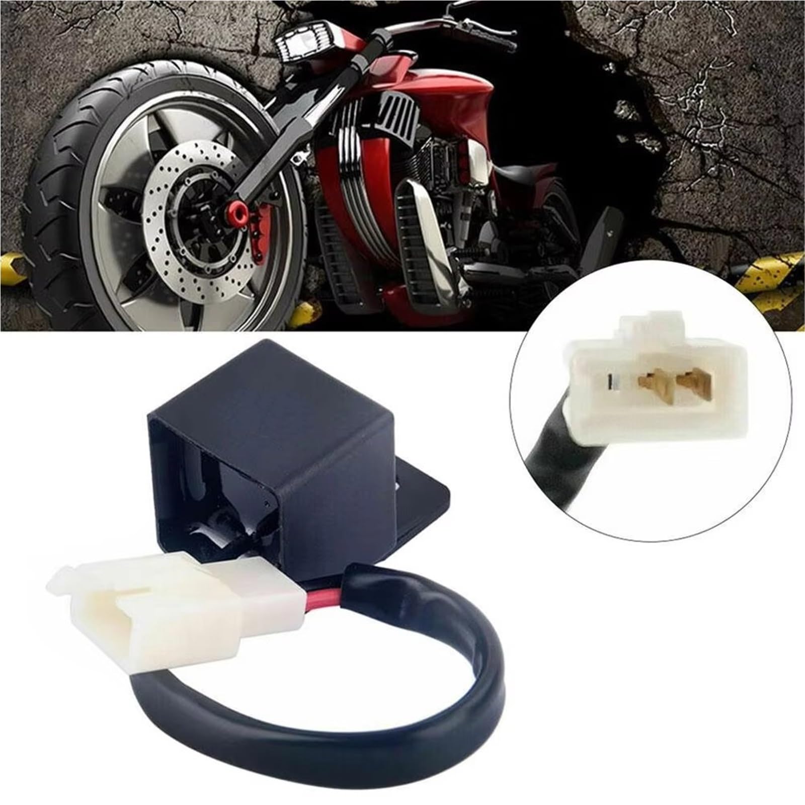 Motorrad Blinkermodul Kompatibel Mit Yamaha Für R1 1998–2023 Motorradschalter Verstellbares Blinkerrelais 2-poliges 12-V-Blinkrelais Lastunabhängiger Blinker