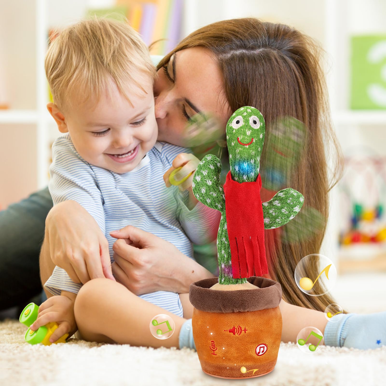 Pratende dansende cactus, zingend cactusspeelgoed, geluidsvolume  instelbaar, wiebelende cactus, interactief pluche dier voor kinderen,  cadeaus voor jongens, meisjes, volwassenen (rode sjaal) : Amazon.nl:  Speelgoed & spellen
