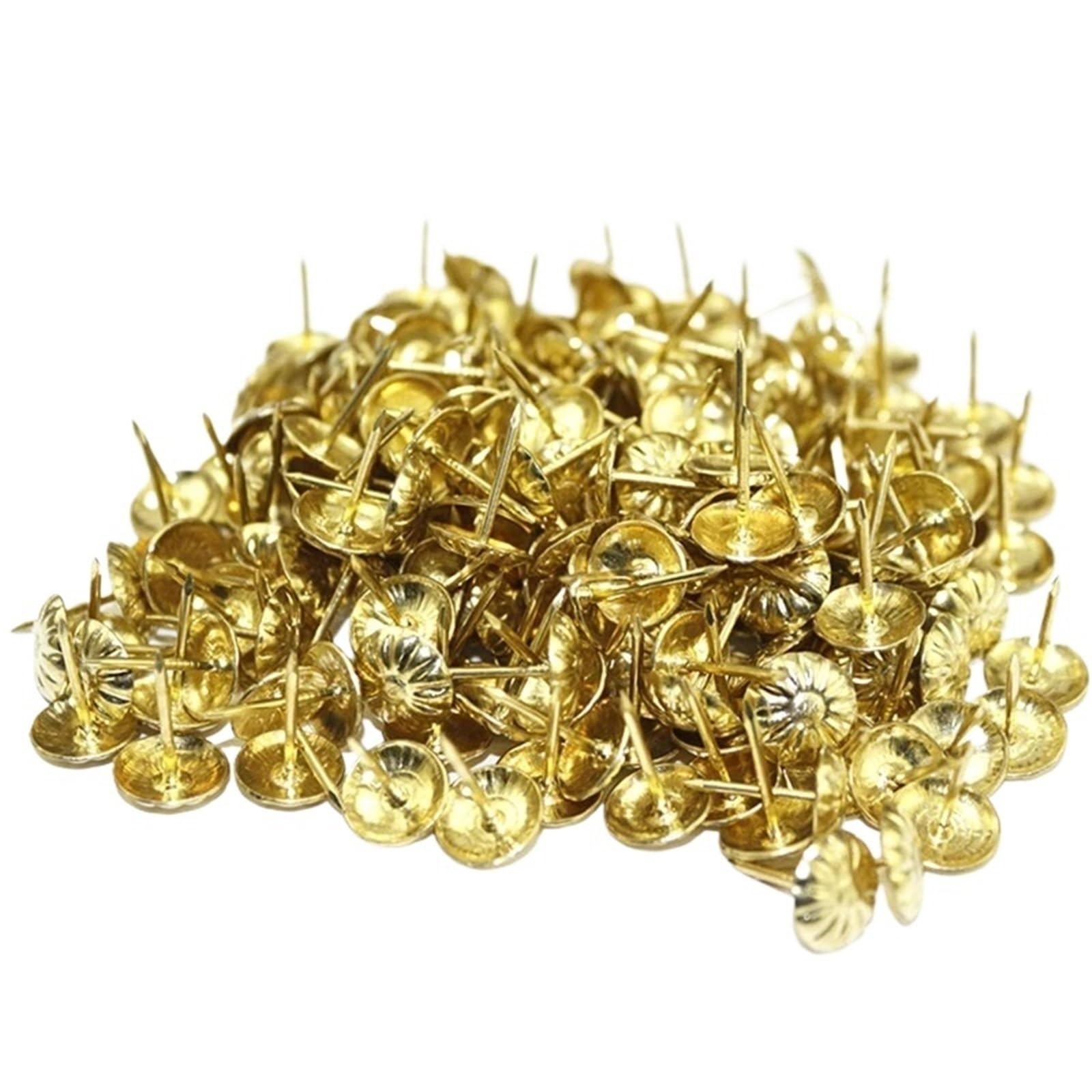500Pcs Antique Brass Upholstery Tacks for Furniture, Sofa, Door Decoration
