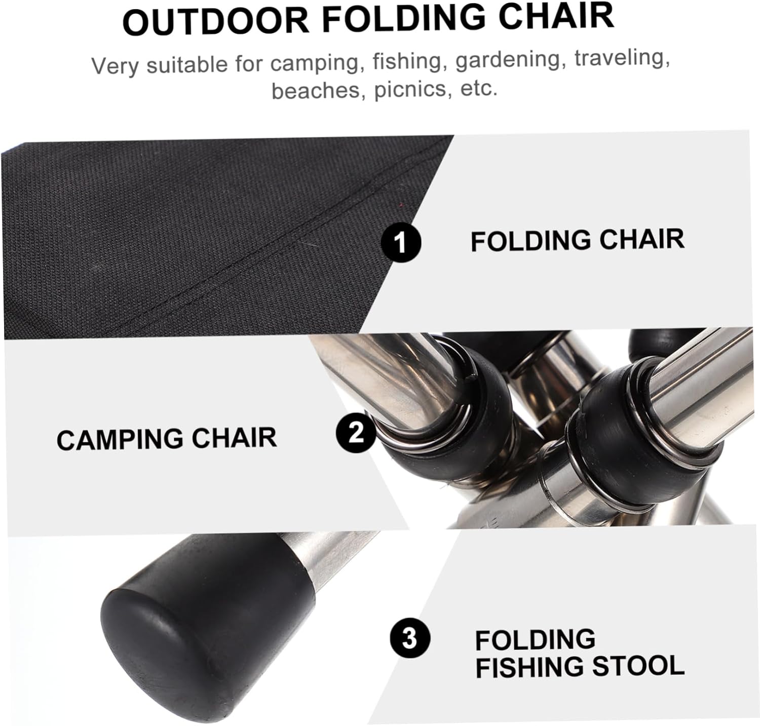 1pc Portable Folding Stool for Camping and Fishing Compact Outdoor Chair Construction for Beach Picnic and Hiking Activities