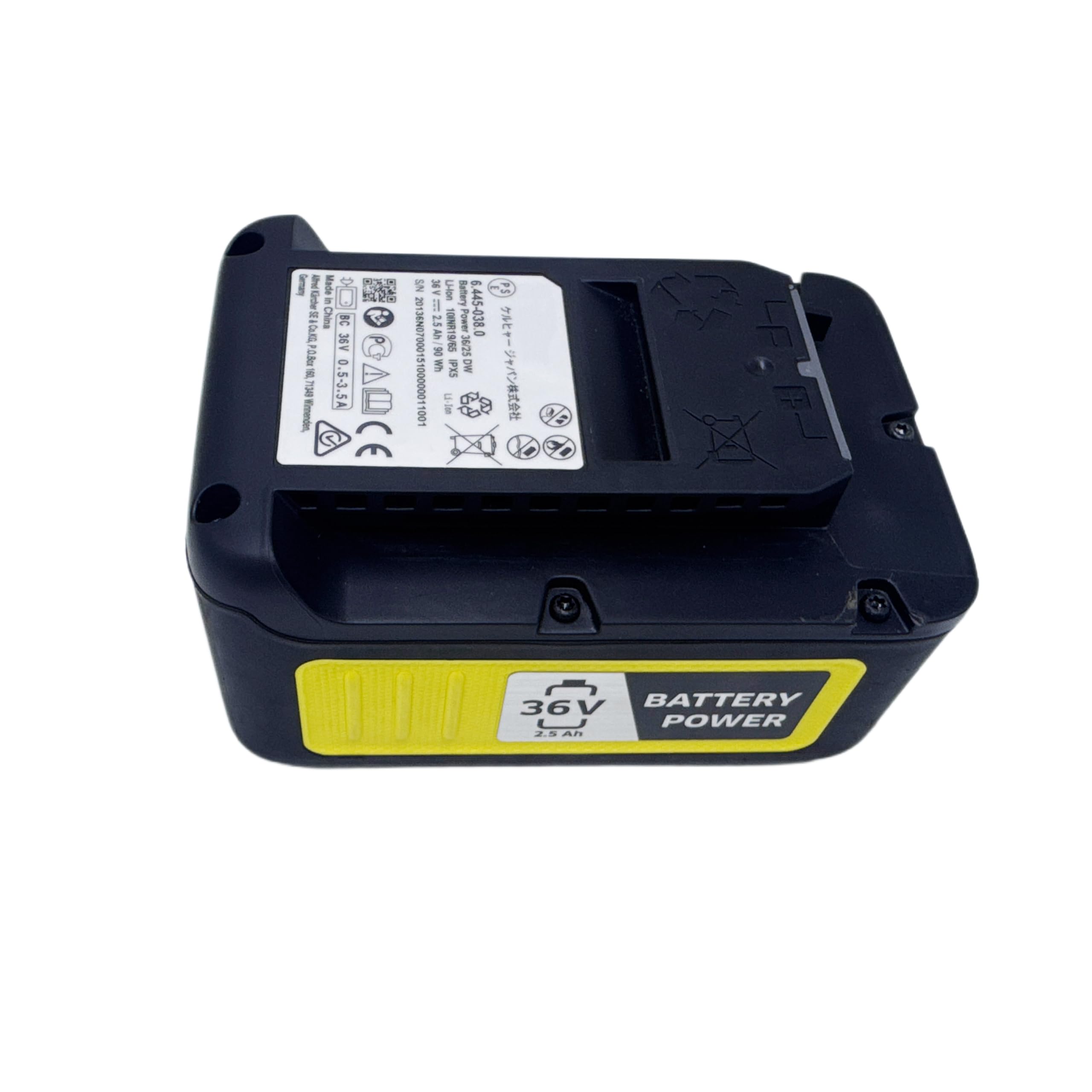 36 V 2,5 Ah Lithium-Ion Batterie de rechange pour Karcher 36 V Battery