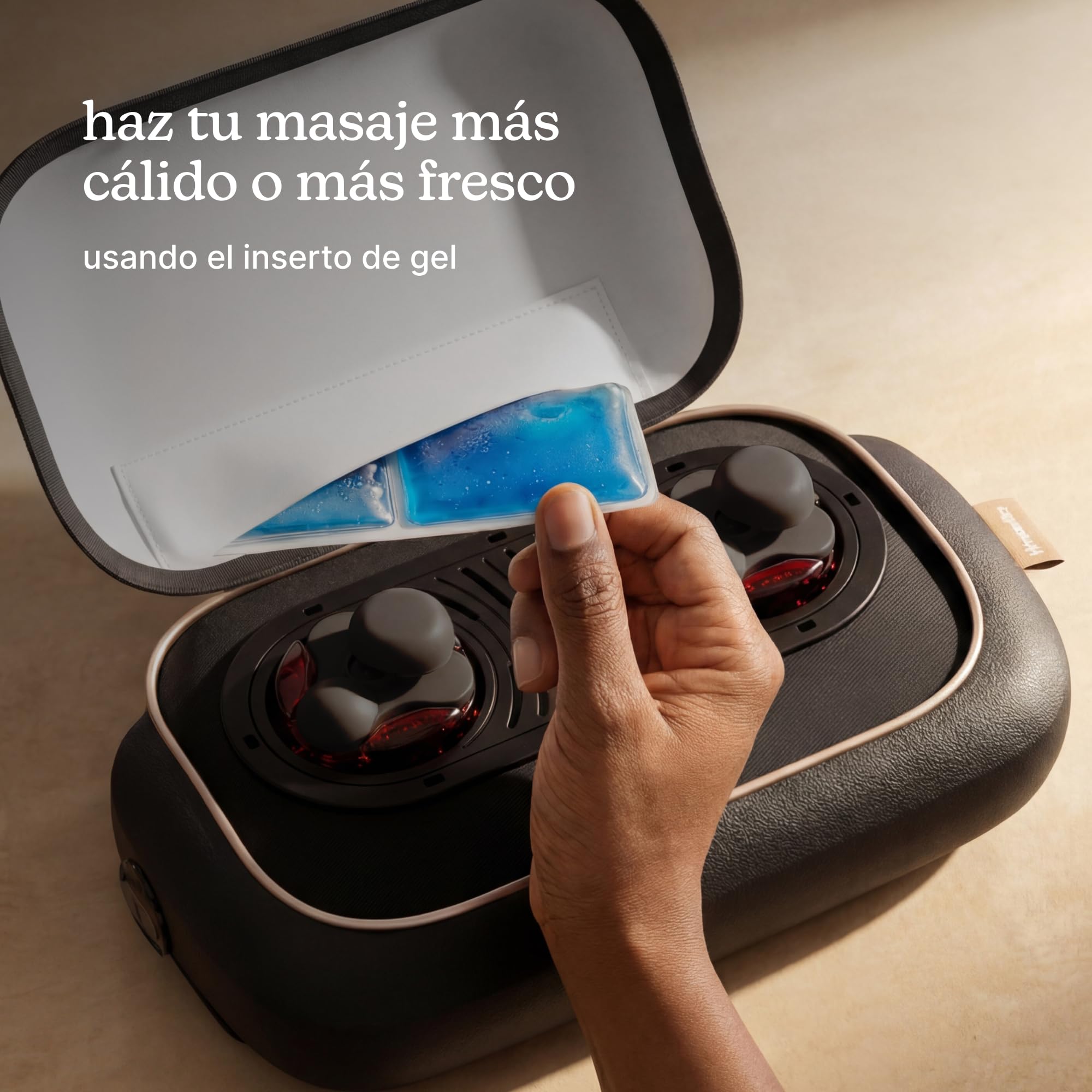 Homedics ModMassage Cojín Masajeador Shiatsu Cervical, Cuello y Espalda | Cojín Masajeador Espalda, Cuello Y Cervicales, 2 Cabezales Intercambiables, Calor Y Frío, Inalámbrico USB-C
