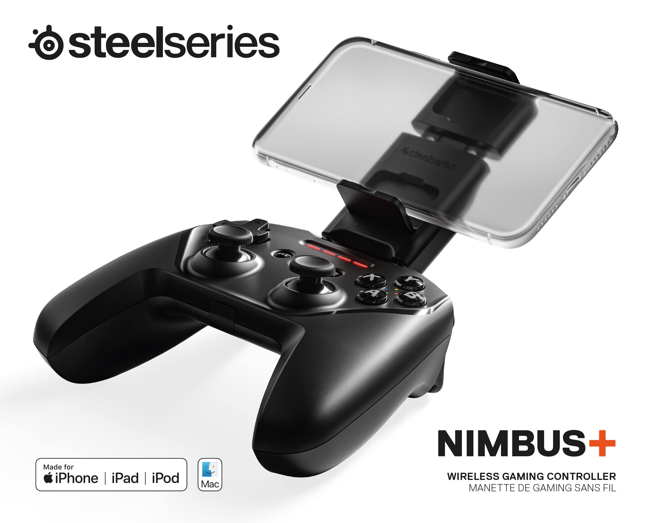 SteelSeries Controller di gioco wireless Nimbus+ - ricaricabile - per iPhone, iPad, iPod e Apple TV