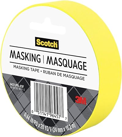 Scotch Expressions Masking Tape - 6 Roll Lemon Lime Pack For Decorating & Crafts
