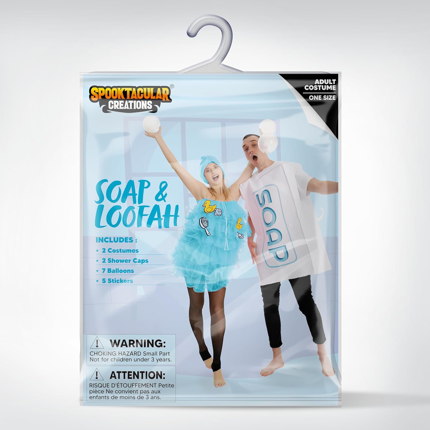 Spooktacular Creations Loofah and Soap Costume, Halloween Couples Costume for Adult for Halloween Cosplay Party - Image 5
