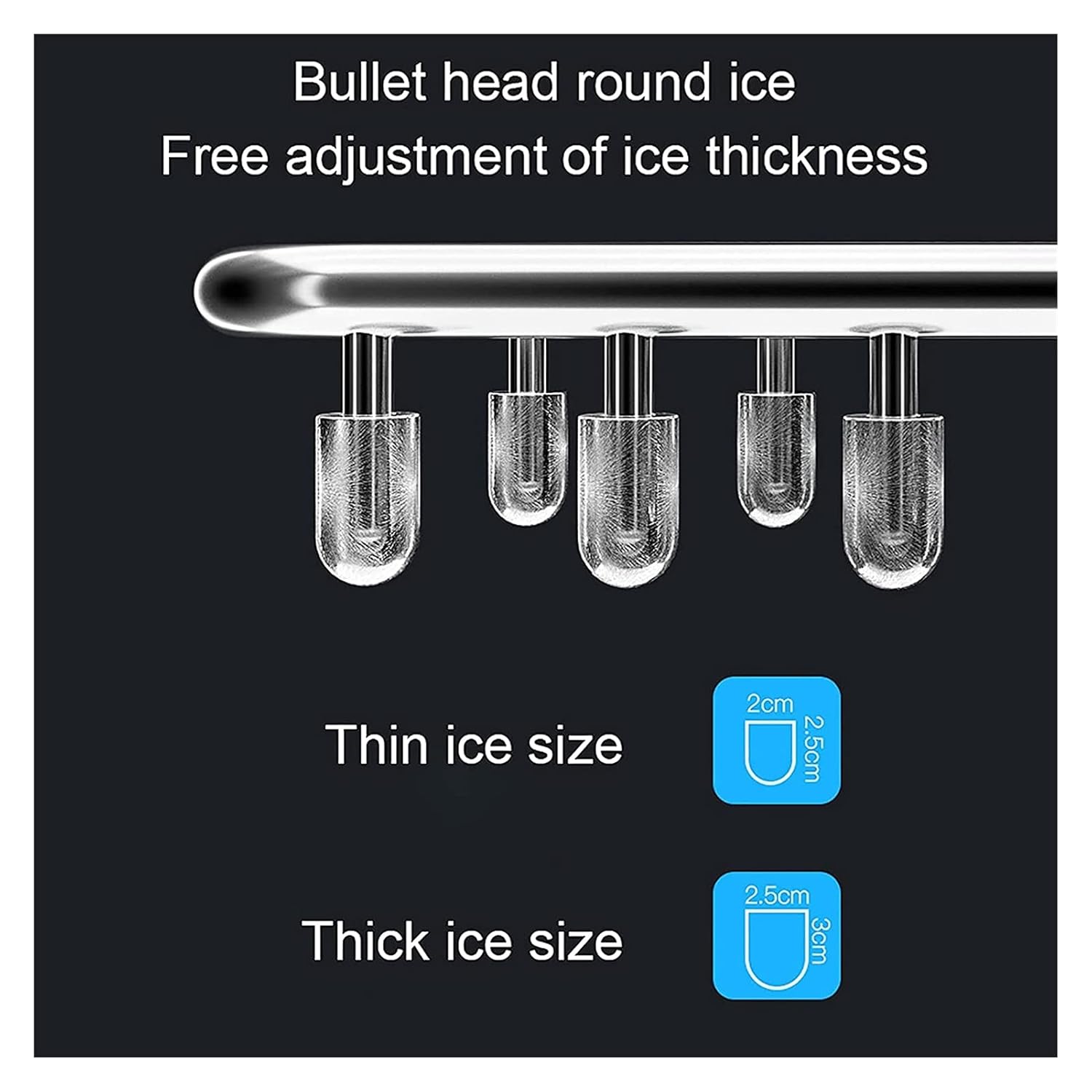 Ice Makers Countertop Portable Ice Maker Makes 40 lbs Ice in 24 Hours Ice Cubes Ready in 5 - 7 Minutes Ice Maker Machine with Self-Cleaning Function